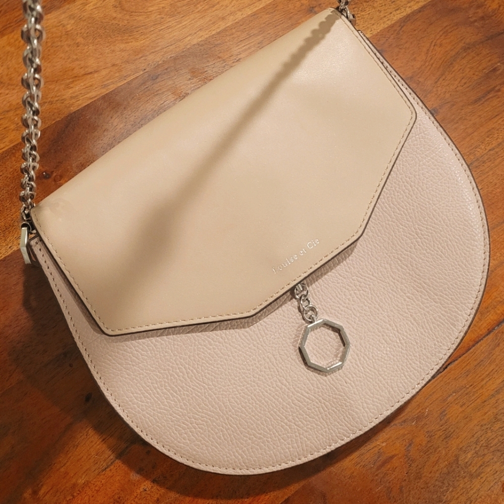 Louise et Cie Jael Crossbody Bag, Leather, Creme"